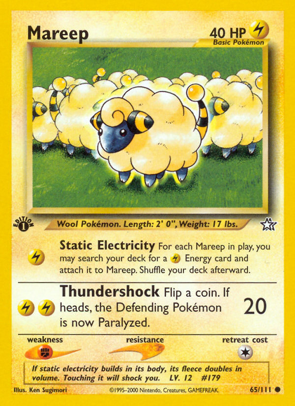 Mareep (65/111) - Neo Genesis Pokémon Card