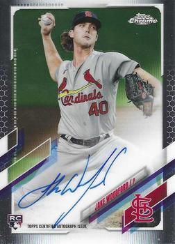 Jake Woodford 2021 Topps Chrome - Rookie Autographs Baseball #RA-JWO Sports Card