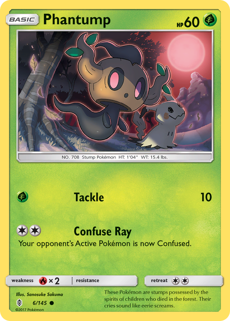 Phantump (6/145) - Guardians Rising Pokémon Card