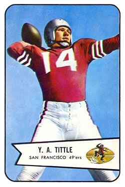 Y.A. Tittle 1954 Bowman #42 Sports Card