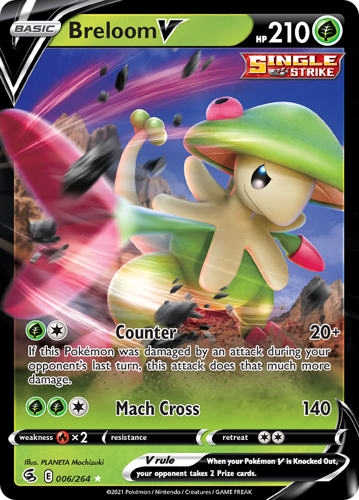 Breloom V (6/264) - Fusion Strike Pokémon Card