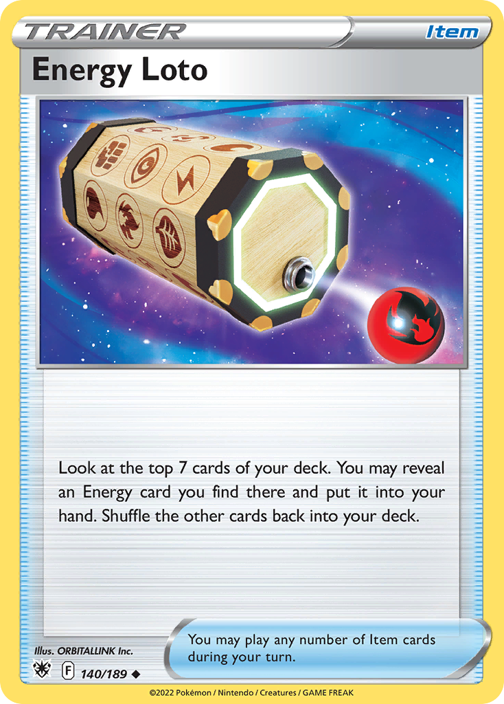 Energy Loto (Trainer: Item) (140/189) - Astral Radiance Pokémon Card