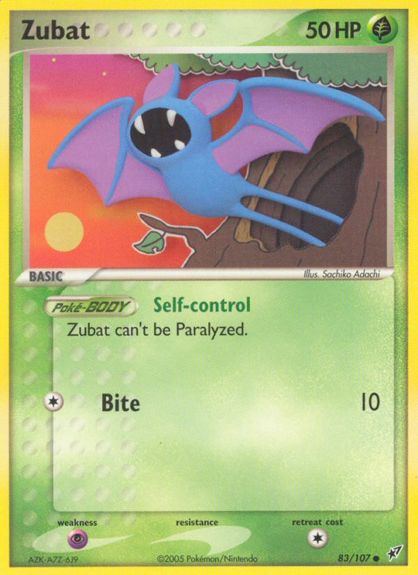 Zubat (83/107) - Deoxys Pokémon Card