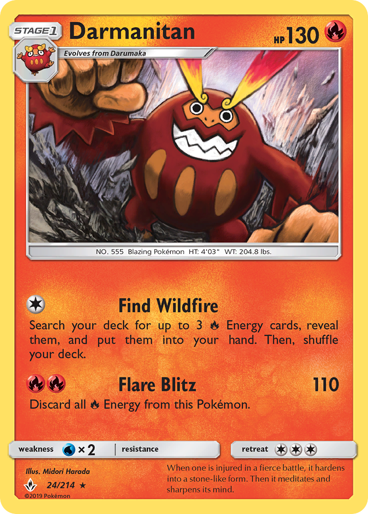 Darmanitan (24/214) - Unbroken Bonds Pokémon Card