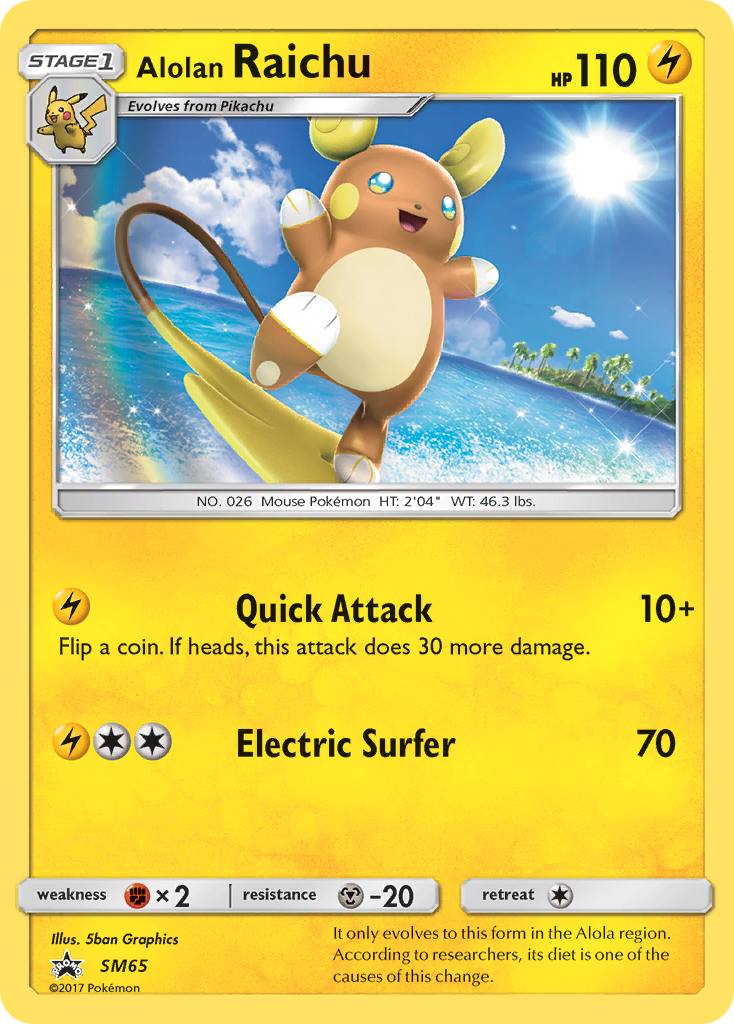 Alolan Raichu (SM65) - SM Black Star Promos Pokémon Card