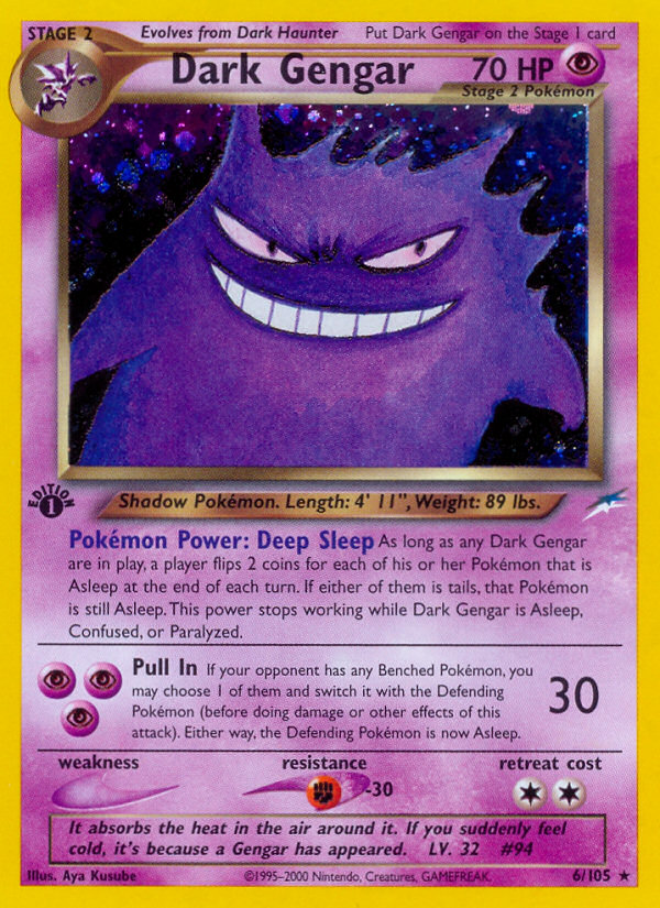 Dark Gengar (6/105) - Neo Destiny Pokémon Card