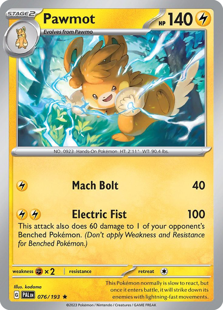 Pawmot (76/193) - Paldea Evolved Pokémon Card