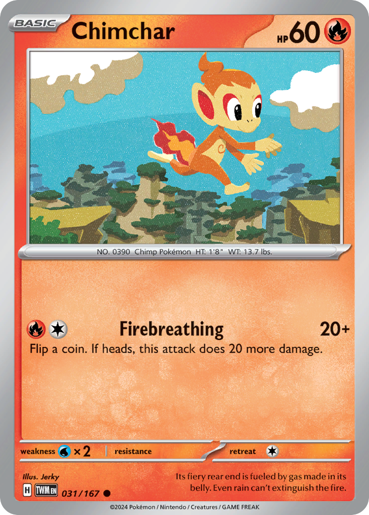 Chimchar (31/167) - Twilight Masquerade Pokémon Card