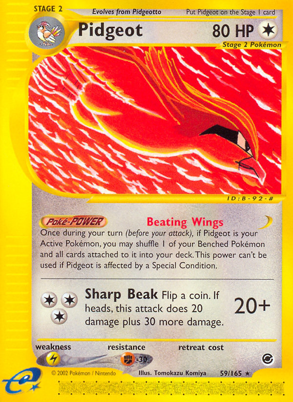 Pidgeot (59/165) - Expedition Base Set Pokémon Card