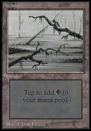 Swamp (Beta) (Grey Tint) Trading Card