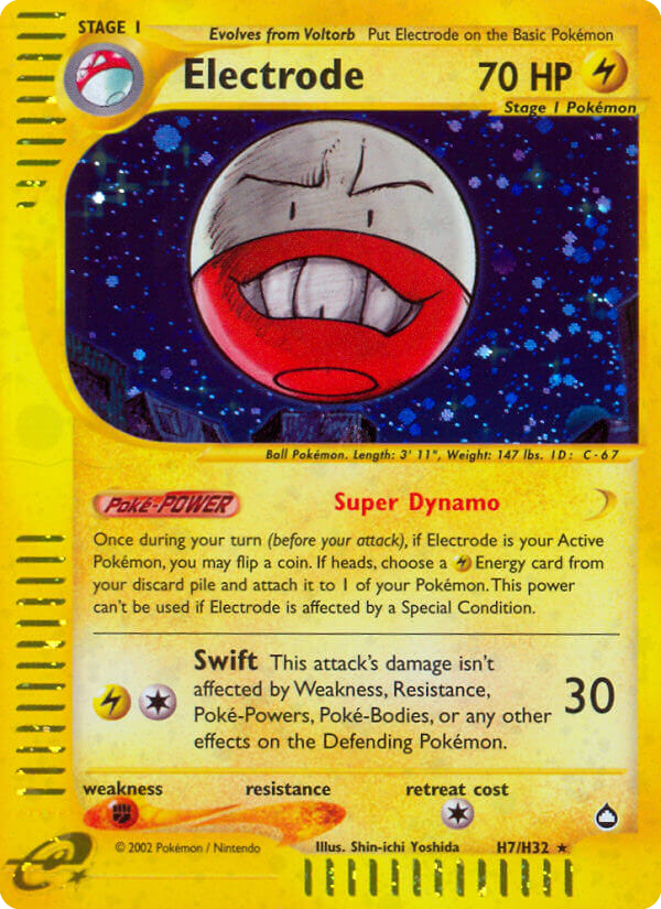 Electrode (H7) - Aquapolis Pokémon Card