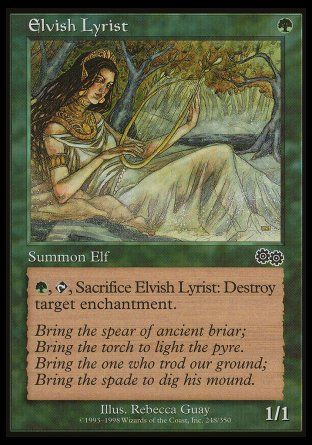 Elvish Lyrist (Urza's Saga) Trading Card