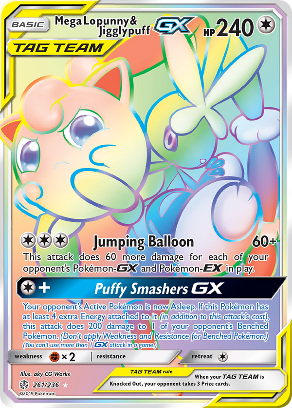 Mega Lopunny & Jigglypuff GX (261/236) - Cosmic Eclipse