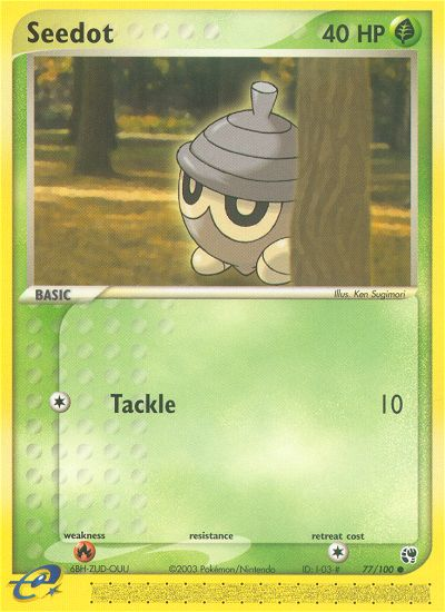 Seedot (77/100) - Sandstorm Pokémon Card