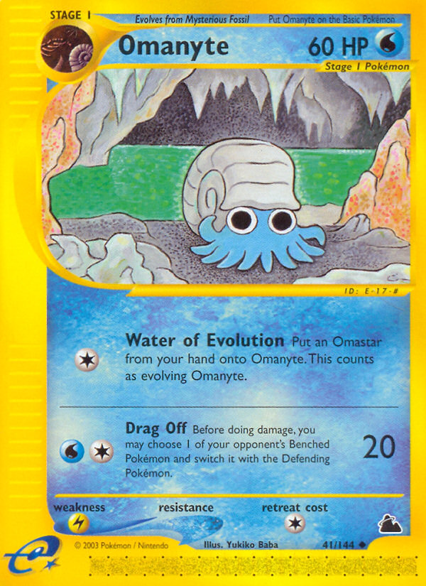 Omanyte (41/144) - Skyridge Pokémon Card