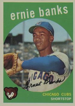 Lot - Ernie Banks 1958 Topps Baseball Card Number 310.