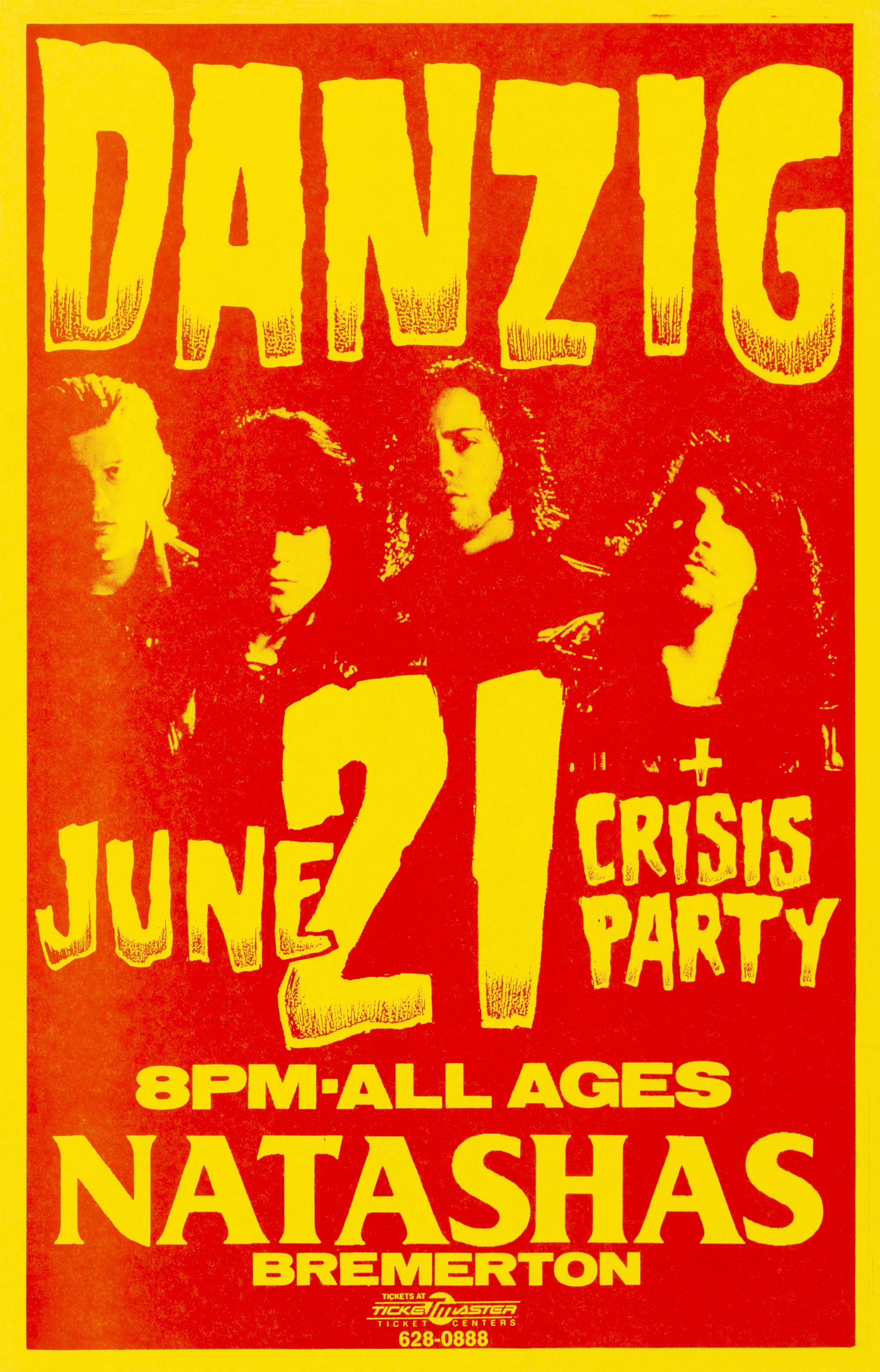 MXP-264.1 Danzig 1988 Natashas  Jun 21 Concert Poster