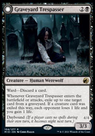 Graveyard Trespasser (Innistrad: Midnight Hunt) Trading Card