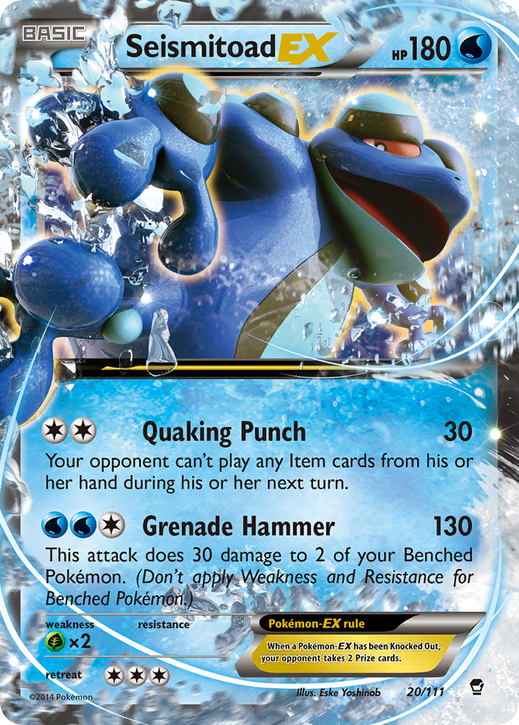 Seismitoad EX (20/111) - Furious Fists Pokémon Card