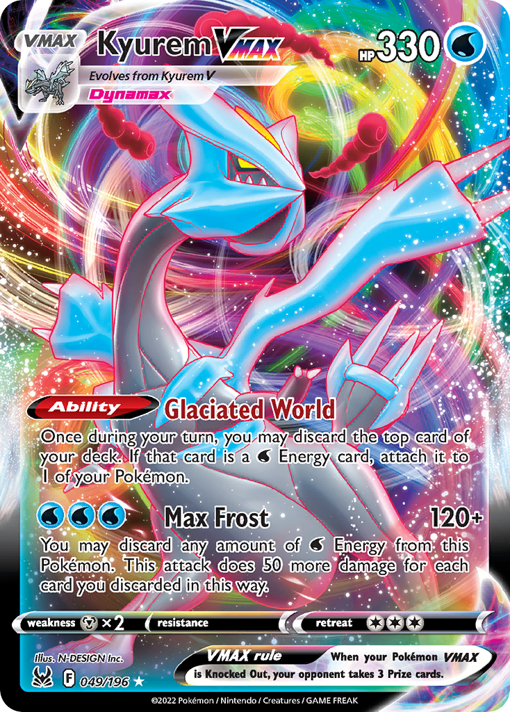 Kyurem VMAX (49/196) - Lost Origin Pokémon Card