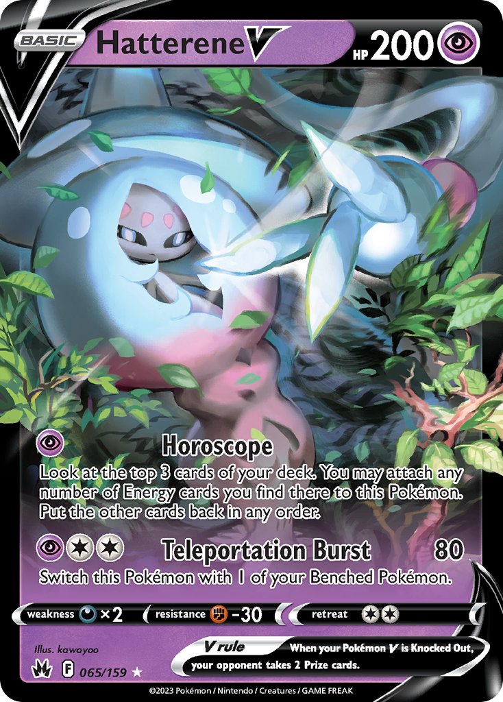 Hatterene V (65/159) - Crown Zenith Pokémon Card