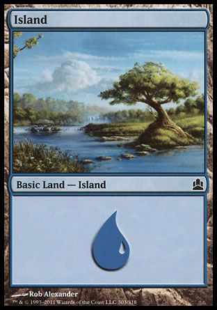 Island (MTG Commander) Trading Card