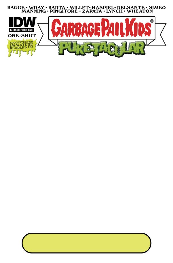 Garbage Pail Kids Comic-Book Puke-Tacular #1 (Blank Sub Variant)