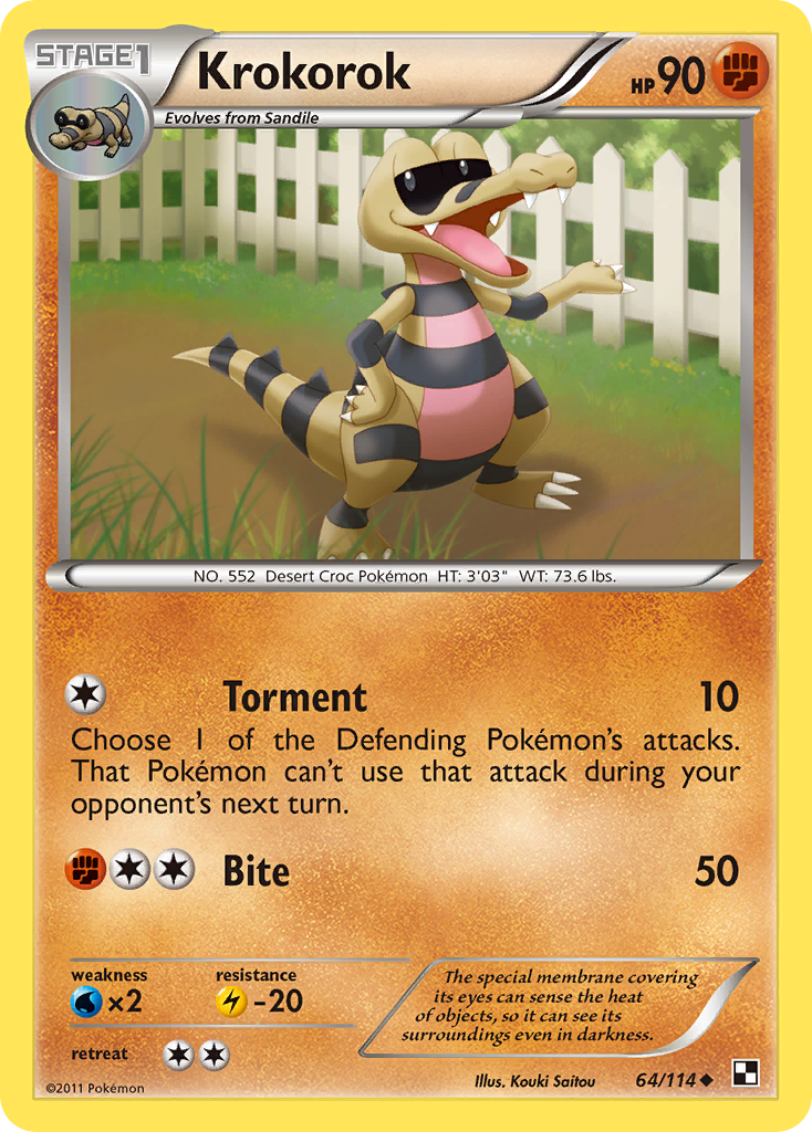 Krokorok Pokémon Card