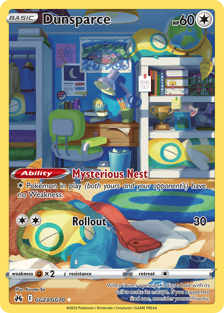 Dunsparce (GG23) - Crown Zenith Galarian Gallery Pokémon Card