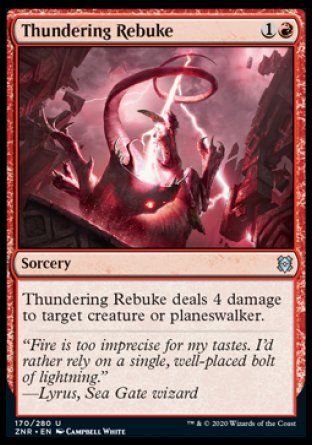 Thundering Rebuke (Zendikar Rising) Trading Card