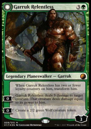 Garruk Relentless (From the Vault: Transform) Trading Card