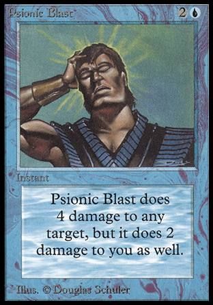 Psionic Blast (Beta) Trading Card