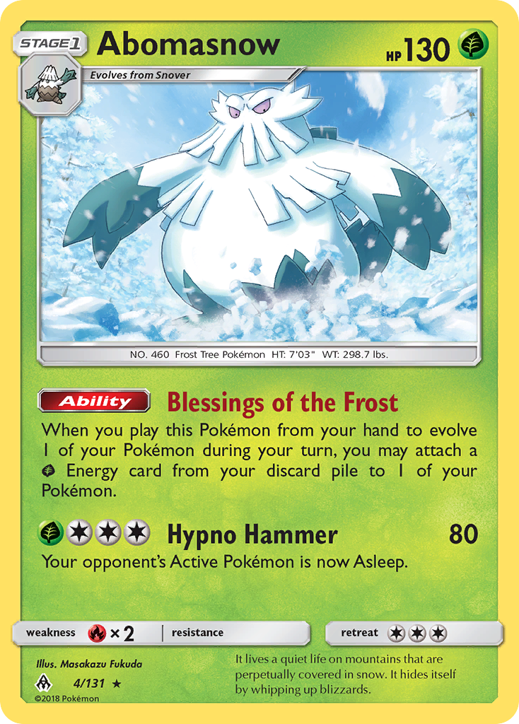 Abomasnow (4/131) - Forbidden Light Pokémon Card