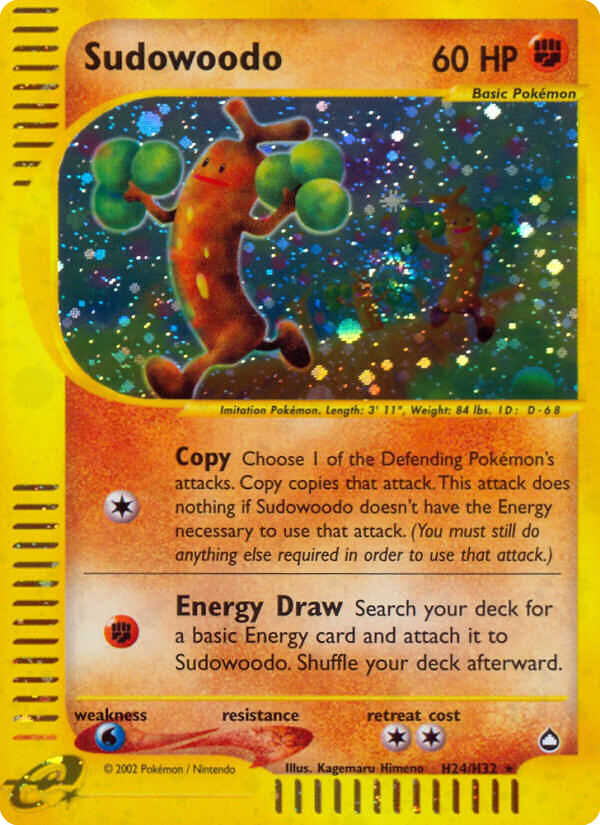 Sudowoodo (H24) - Aquapolis Pokémon Card