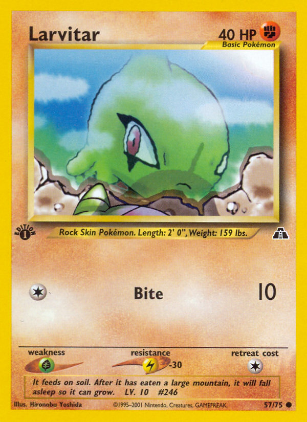 Larvitar (57/75) - Neo Discovery Pokémon Card