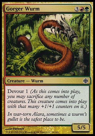 Gorger Wurm (Alara Reborn) Trading Card