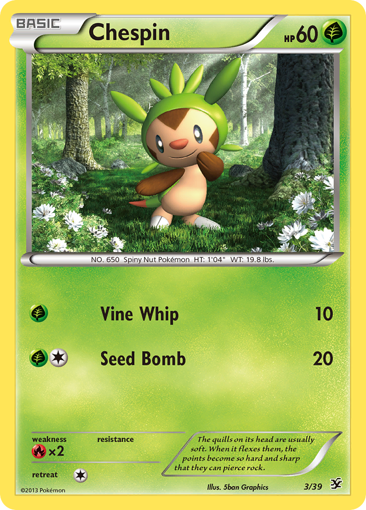 Chespin (3/39) - Kalos Starter Set Pokémon Card