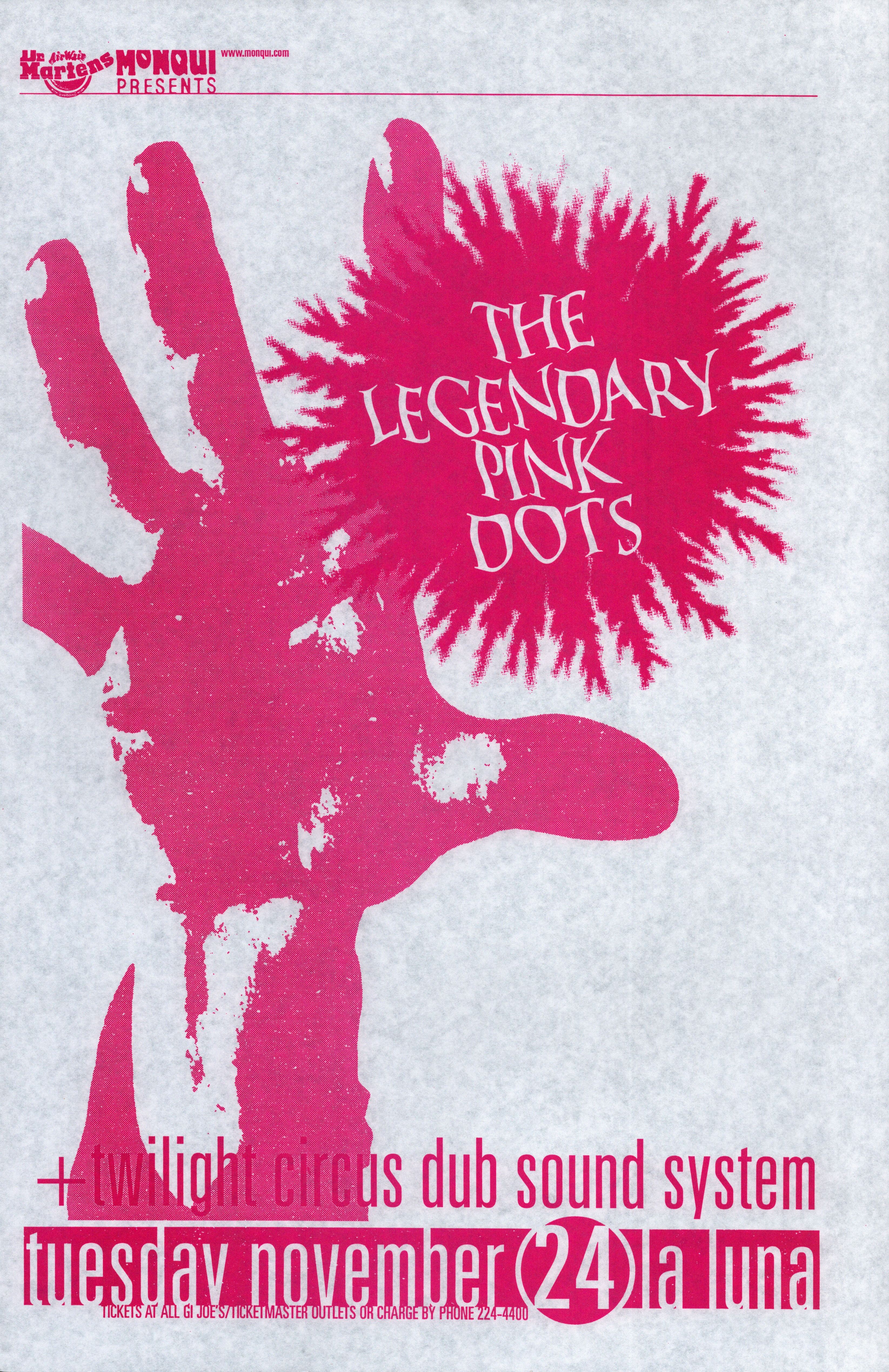 MXP-141.10 Legendary Pink Dots La Luna 1998 Concert Poster