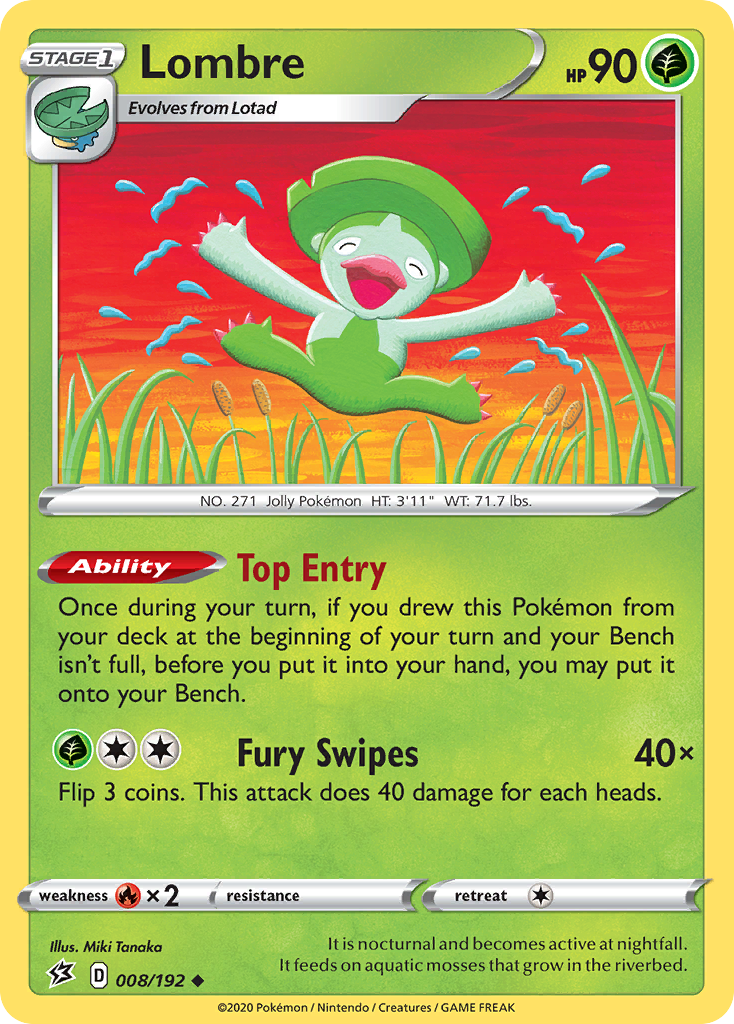 Lombre (8/192) - Rebel Clash Pokémon Card