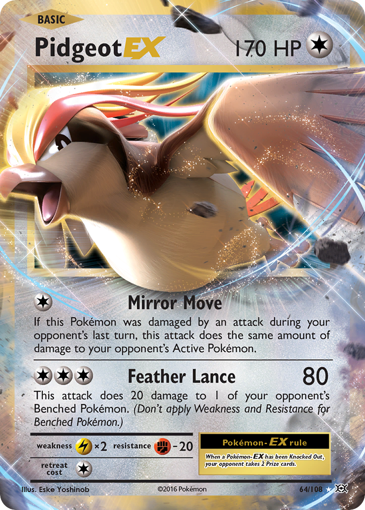 Pidgeot EX (64/108) - Evolutions Pokémon Card