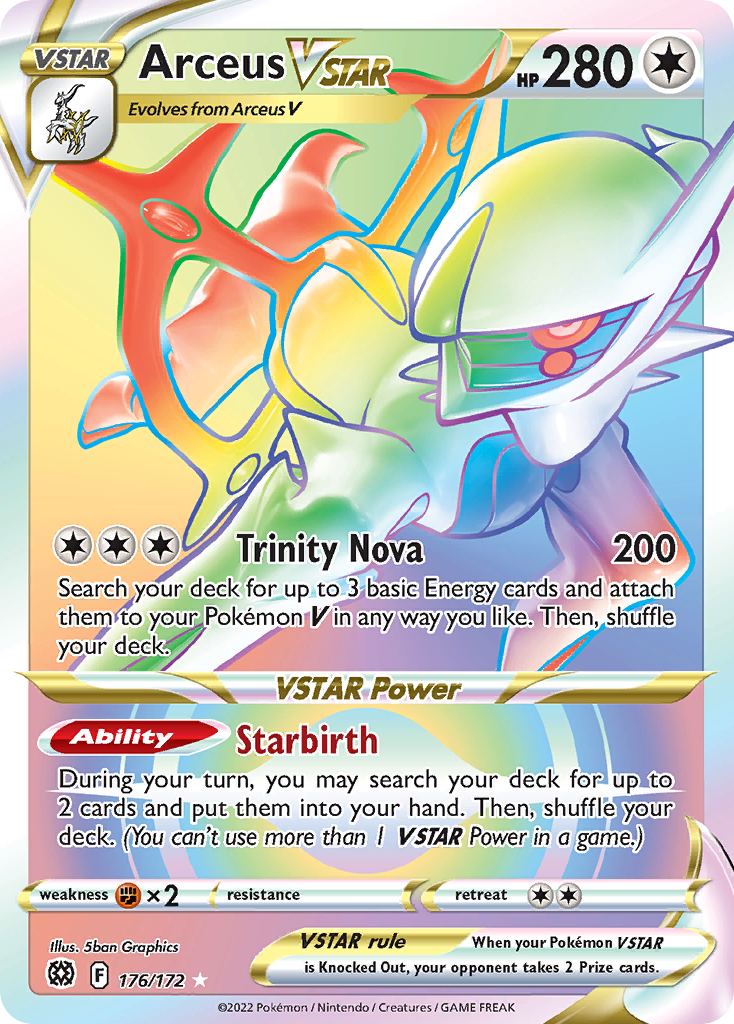 Arceus VSTAR (176/172) - Brilliant Stars Pokémon Card