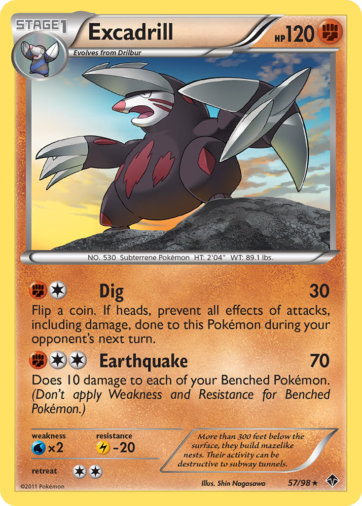 Excadrill (57/98) - Emerging Powers Pokémon Card