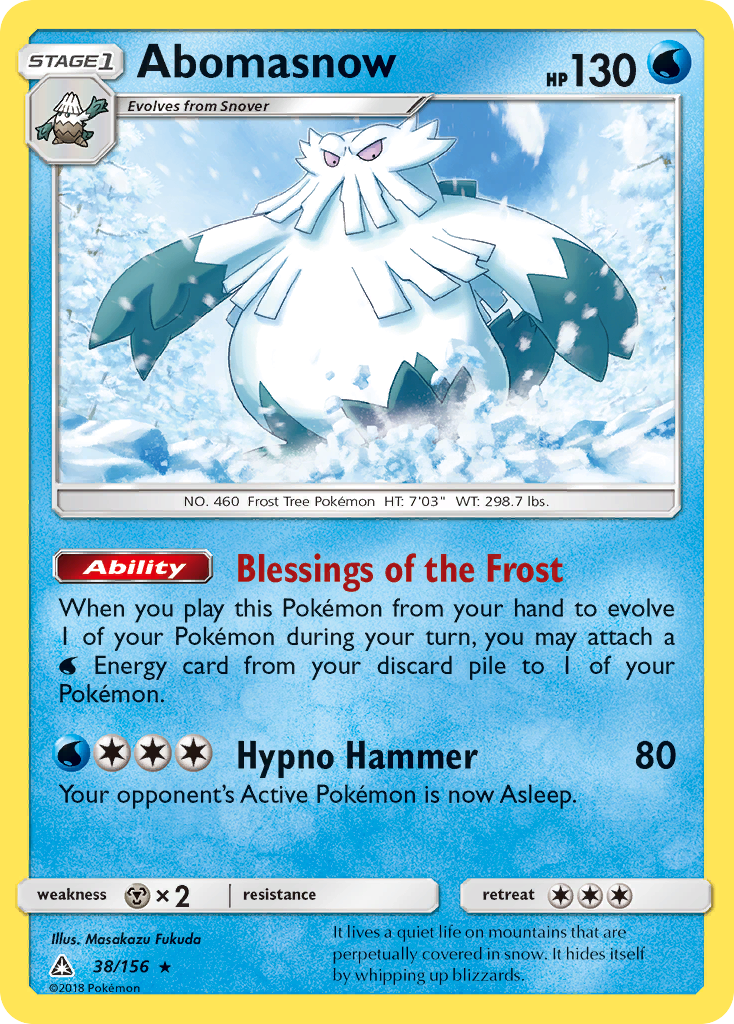 Abomasnow (38/156) - Ultra Prism Pokémon Card