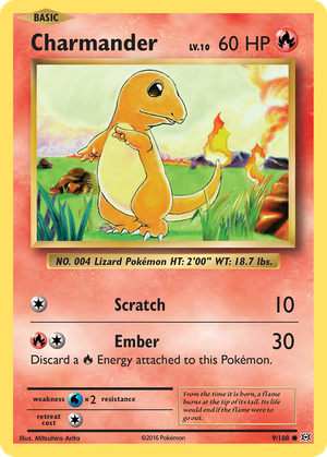 Charmander (9/108) - Evolutions (Reverse Holo)