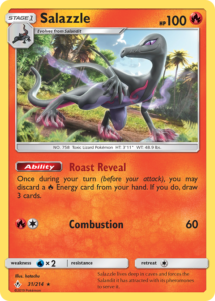 Salazzle (31/214) - Unbroken Bonds Pokémon Card