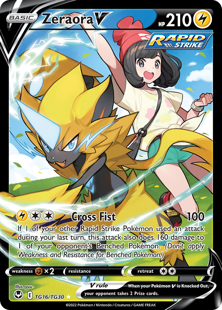 Zeraora V (TG16) - Silver Tempest Trainer Gallery Pokémon Card