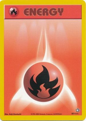 Fire Energy (107/111) - Neo Genesis (Unlimited)