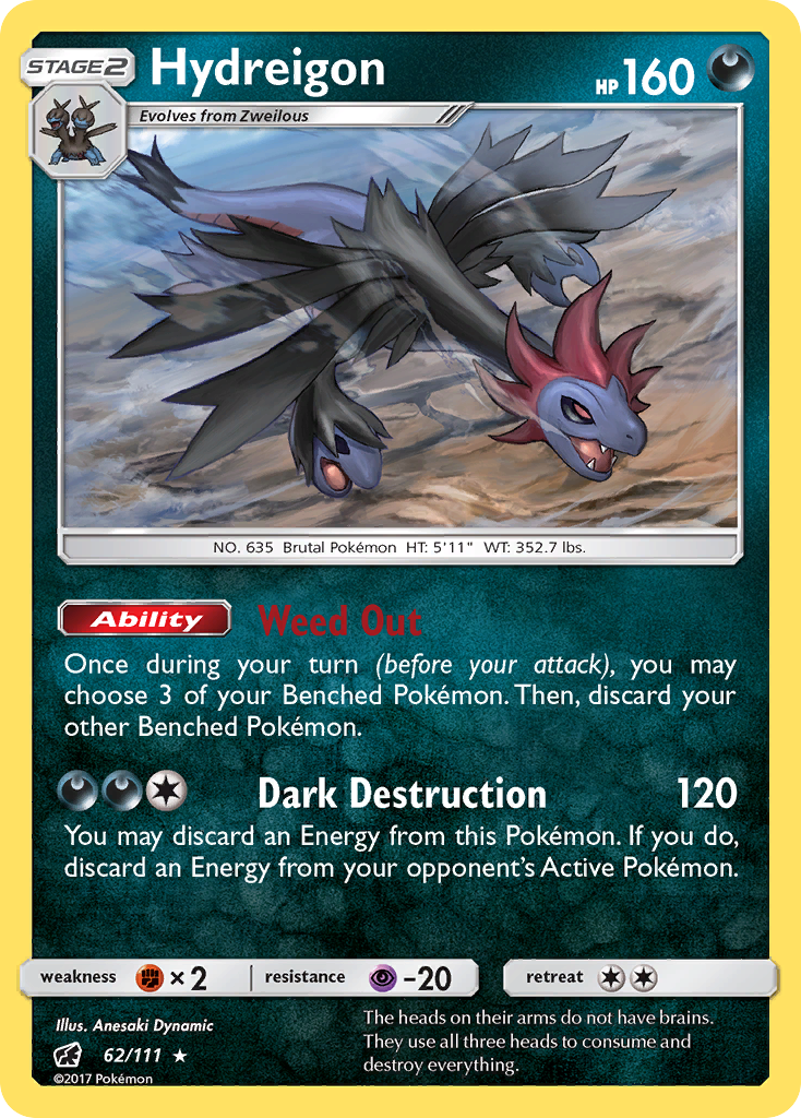 Hydreigon (62/111) - Crimson Invasion Pokémon Card