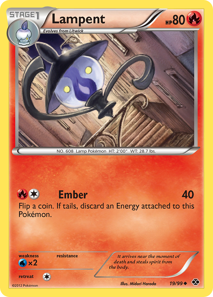 Lampent (19/99) - Next Destinies Pokémon Card