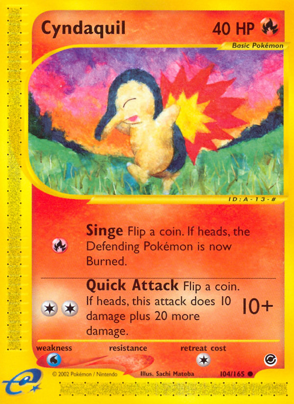 Cyndaquil (104/165) - Expedition Base Set Pokémon Card